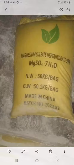 Solfato di magnesio di grado tecnico, solfato di magnesio di grado agricolo, sale Epsom